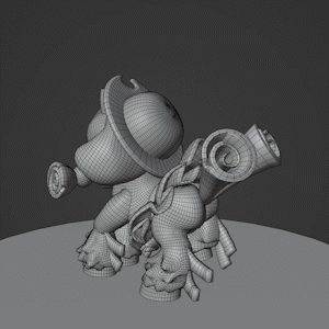 leeku back wireframe