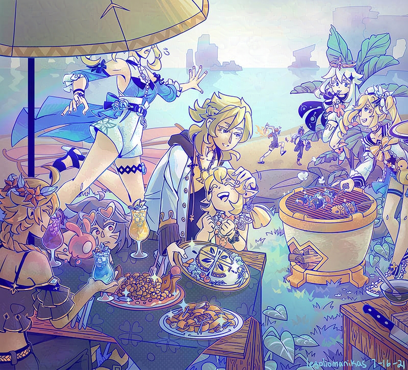Fish feast at Golden Apple Archipelago.